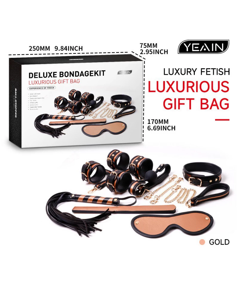  Phân phối Yeain Deluxe Bondagekit bộ BDSM 8 món cao cấp tăng hưng phấn chính hãng