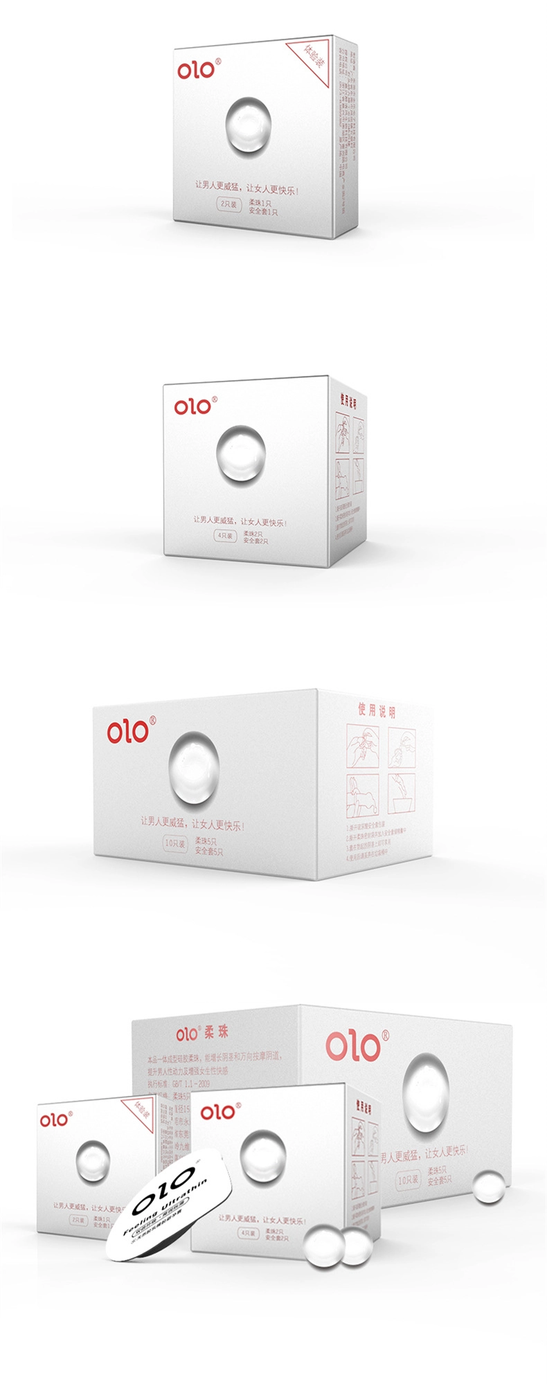  So sánh Bao cao su OLO siêu mỏng có 1 hạt silicone mềm mới nhất