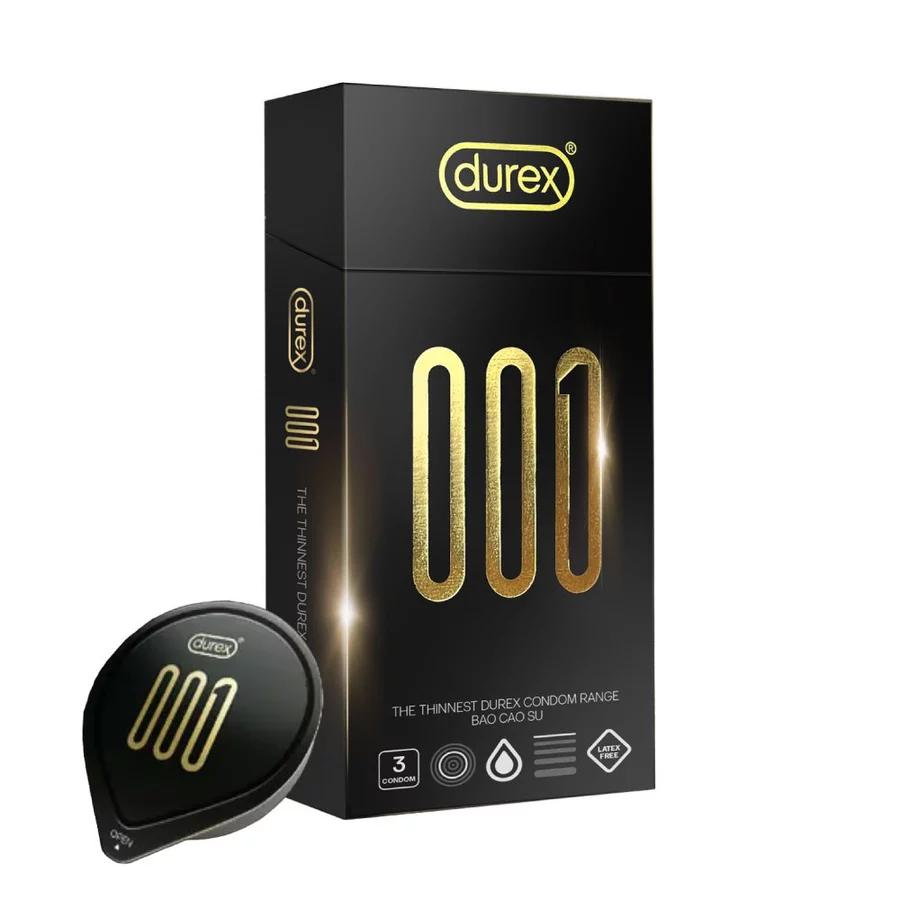  Bảng giá Bao cao su siêu mỏng cao cấp Durex 001 hộp 3 cái tốt nhất