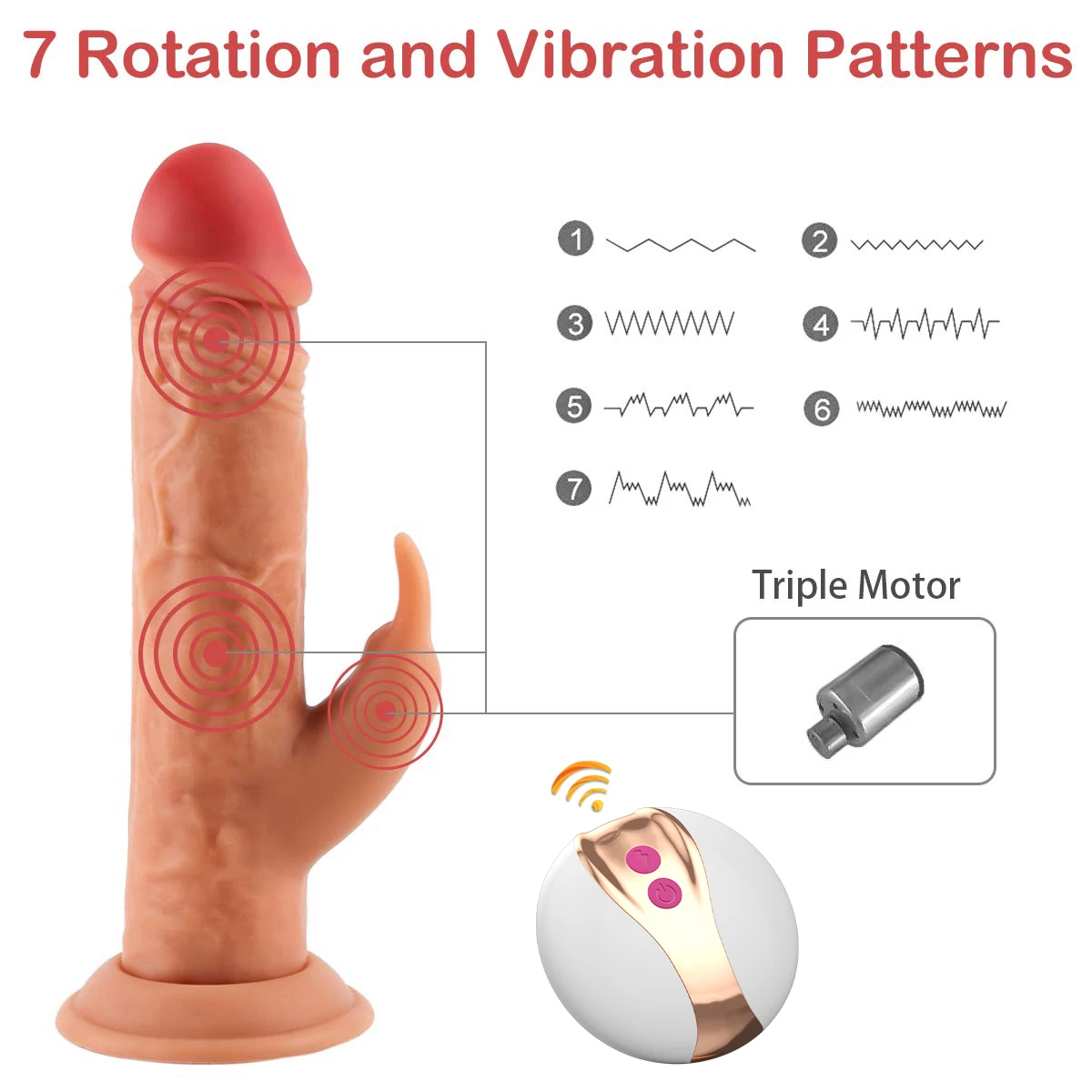 Loving World Knight rung xoay điều khiển từ xa 10 chế độ mạnh