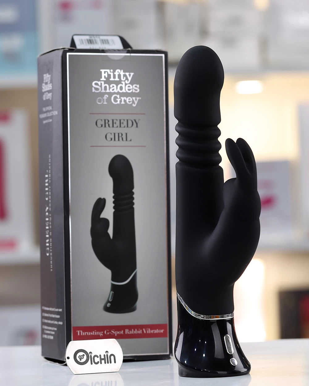 Máy rung Thrusting Rabbit Fifty Shades Grey Greedy Girl, Siêu phê