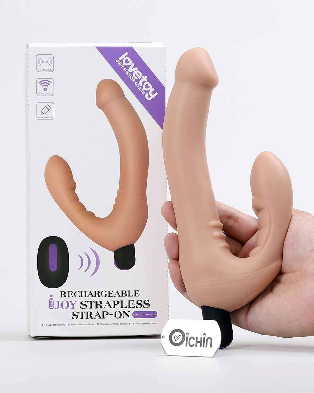 IJOY Strapless 2 đầu rung mạnh Silicone mềm mại điều khiển từ xa