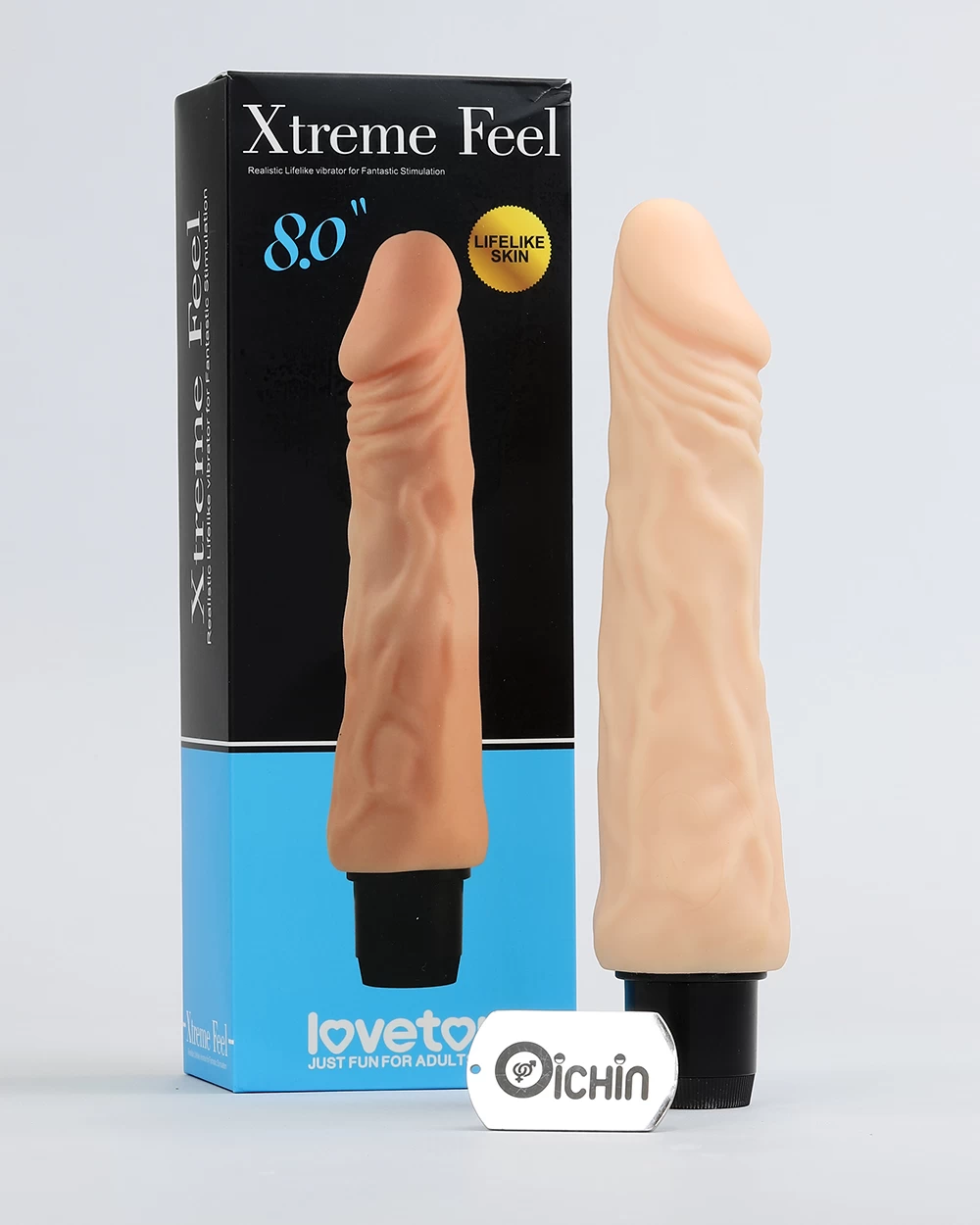 Lovetoy Realfeel 8 Inch Rung Mạnh Mẽ Silicone Mềm Mịn Hàng Chính Hãng