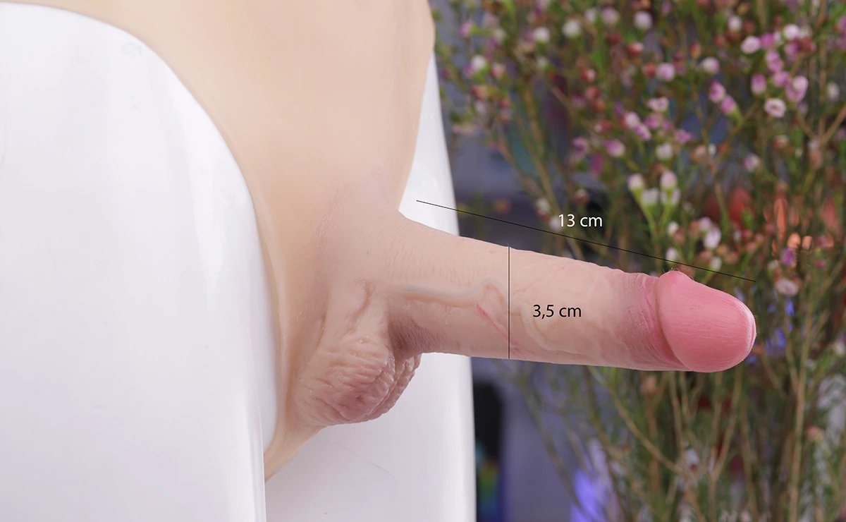 Jiuai dương vật giả siêu mềm tam giác liền quần tặng phê