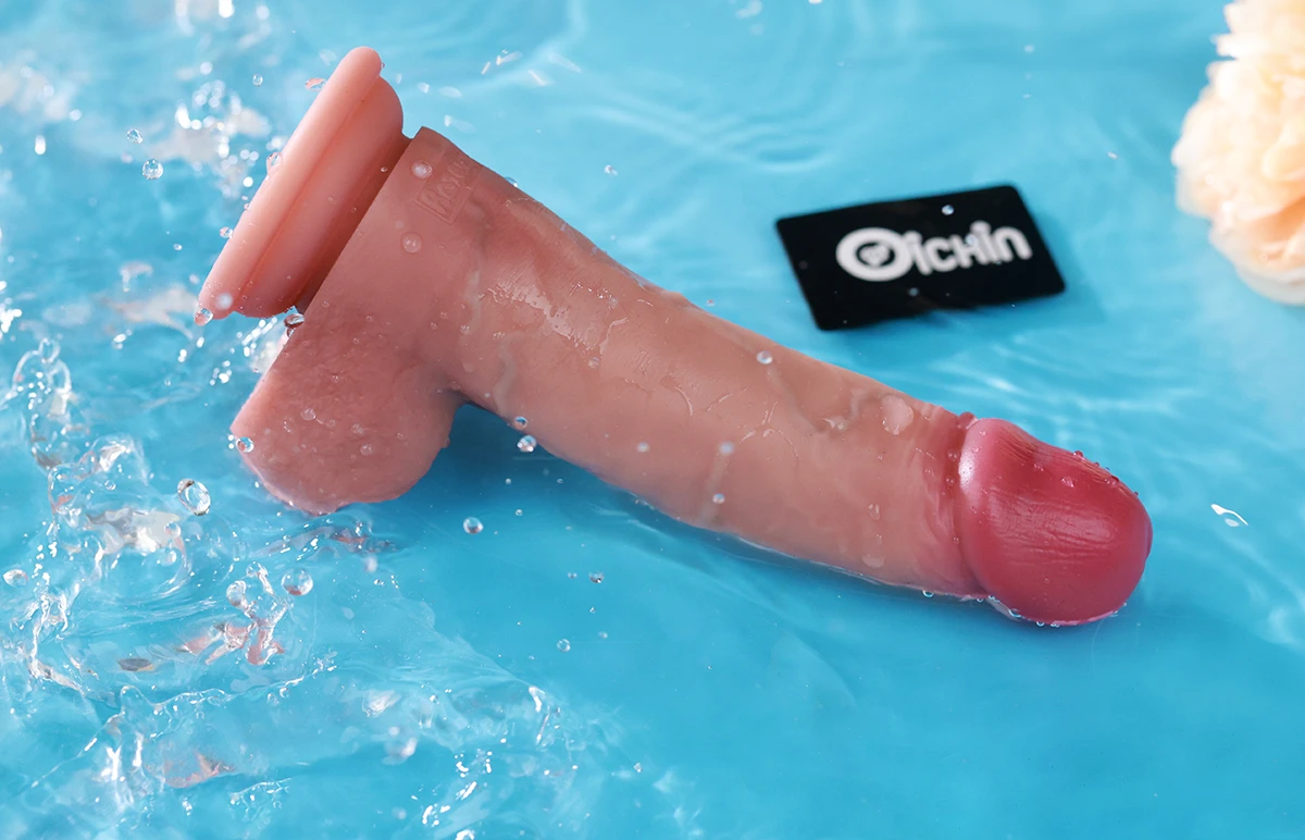 Lovetoy Sliding Skin Pro II 8 Inch Dương Vật Giả 2 Lớp Chân Thật