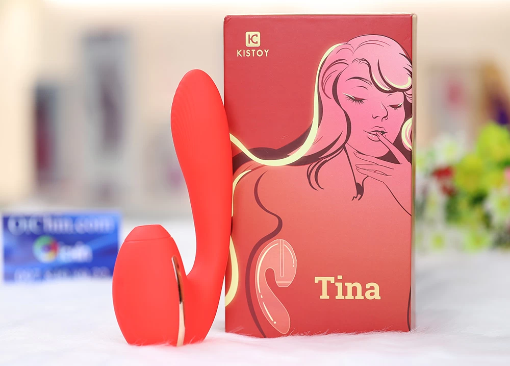Kistoy TINA 2 đầu rung hút tỏa nhiệt chống nước 100% siêu sướng
