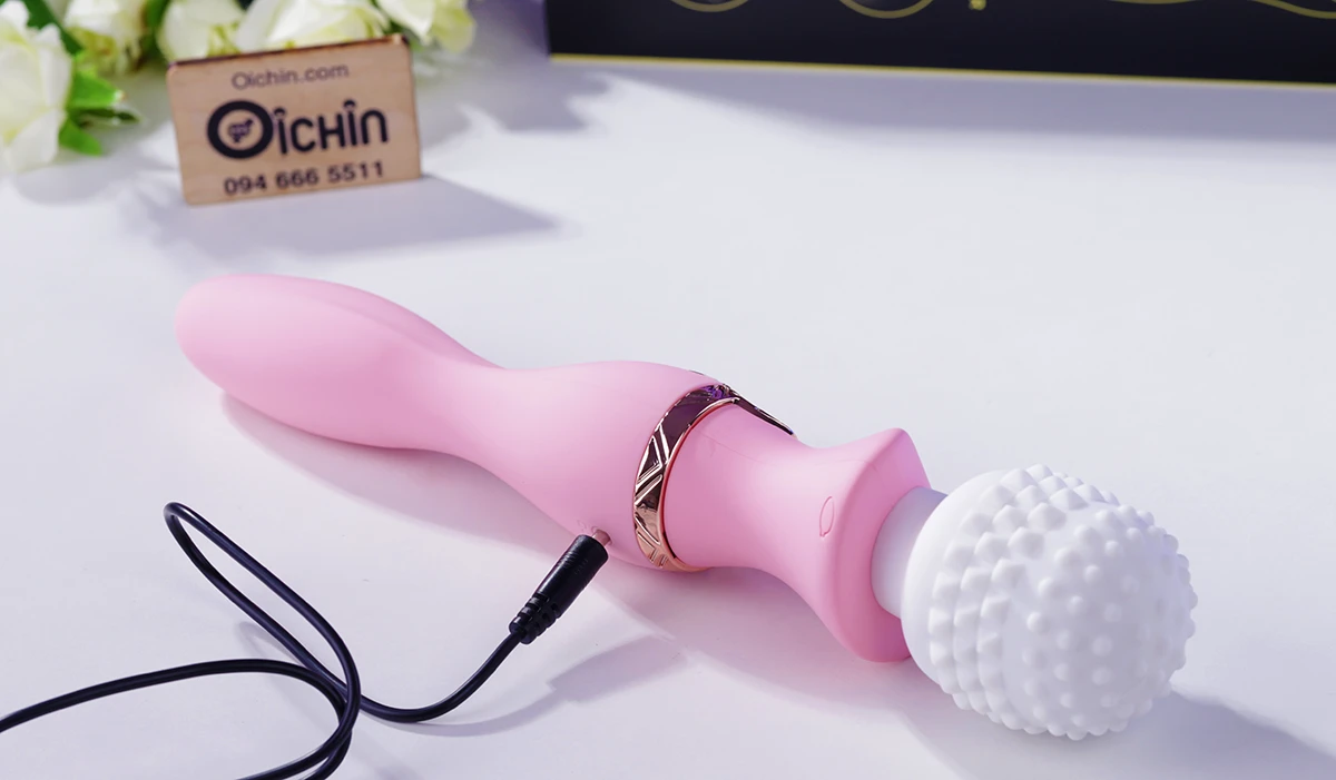  Giá sỉ Yeain Magic Wand chày rung 2 đầu với gai silicone hoặc trơn mượt giá sỉ