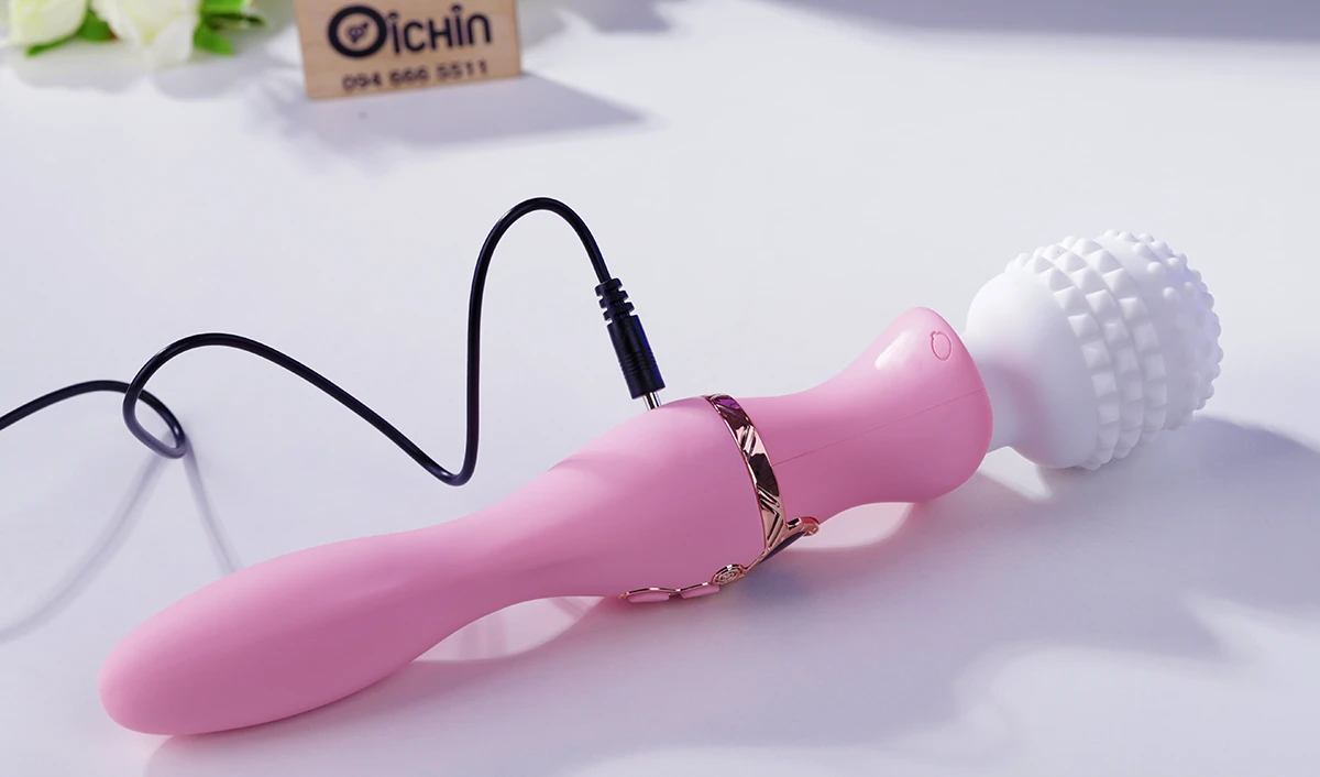 Giá sỉ Yeain Magic Wand chày rung 2 đầu với gai silicone hoặc trơn mượt giá sỉ