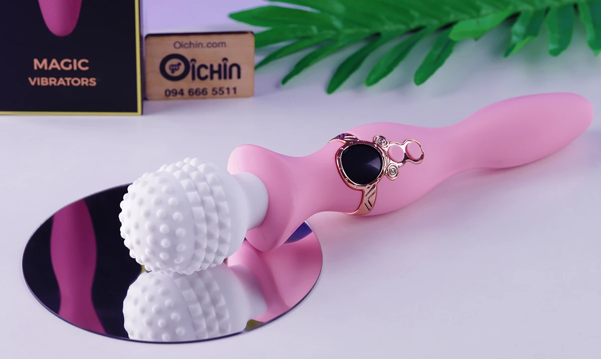  Giá sỉ Yeain Magic Wand chày rung 2 đầu với gai silicone hoặc trơn mượt giá sỉ