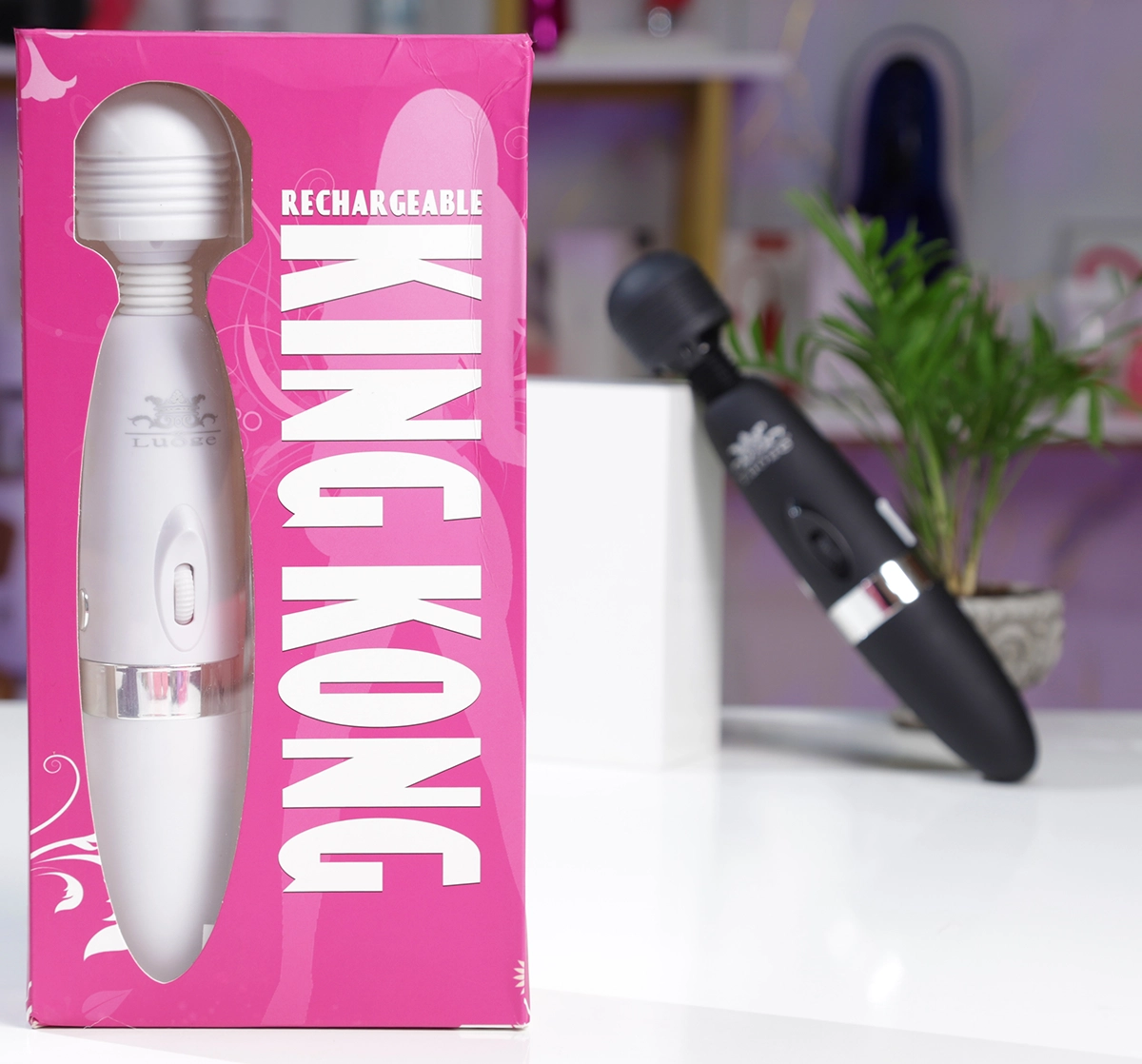 Máy massage Luoge King Kong rung mạnh nhiều chế độ pin sạc tiện lợi