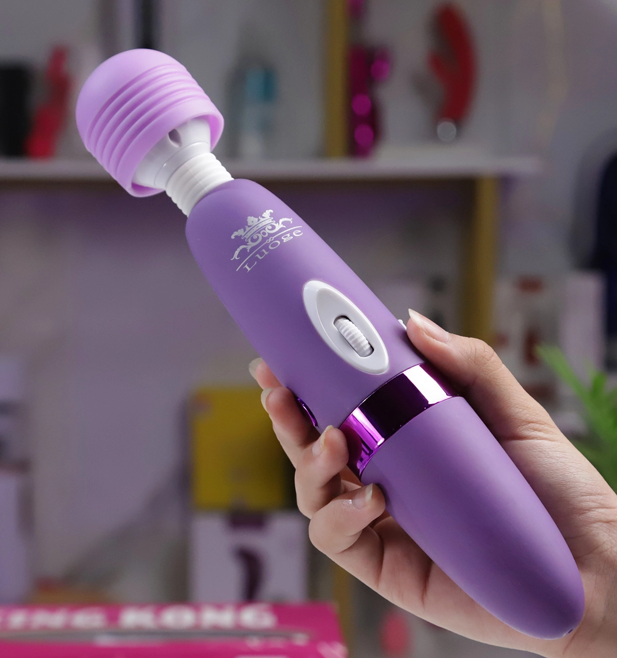 Máy massage Luoge King Kong rung mạnh nhiều chế độ pin sạc tiện lợi