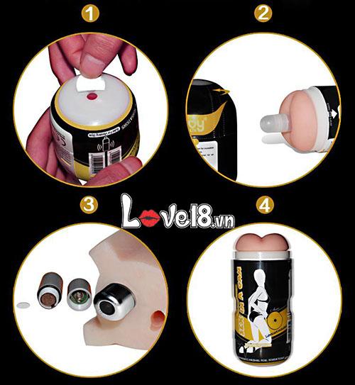 Cốc thủ dâm lỗ hậu môn Lovetoy rung mạnh, cực sướng