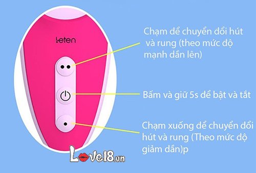 Máy bú mút kèm trứng rung Leten kích thích điểm G nữ