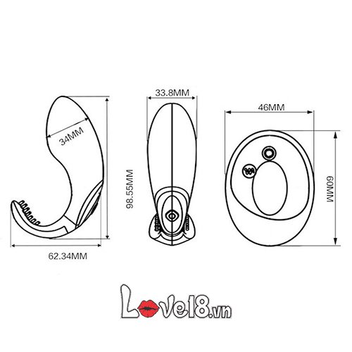 Trứng rung Dolphin kích thích điểm G âm vật sảng khoái dễ dùng