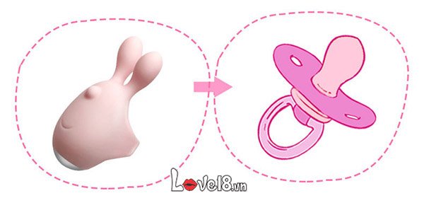 Cung cấp Trứng rung tình yêu đeo ngón tay hình đầu thỏ Jupin chính hãng
