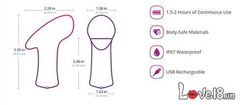  Cửa hàng bán Máy massage mini đa năng cao cấp Lovense Ambi – Điều khiển qua app giá sỉ