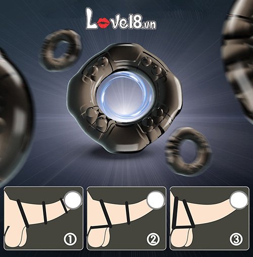 Vòng đeo dương vật Baile chống xuất tinh sớm bộ 3 chất lượng