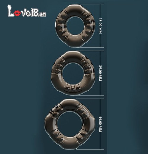 Vòng đeo dương vật Baile chống xuất tinh sớm bộ 3 chất lượng