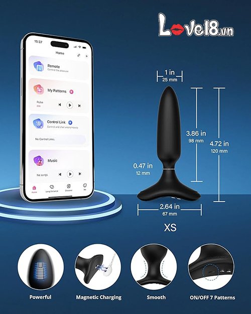 Phích Rung Hậu Môn Lovense Hush 2 Điều Khiển App Kích Thích Mua