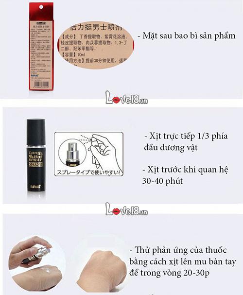 Long Hot Spray chai xịt kéo dài quan hệ tăng khoái cảm nhanh