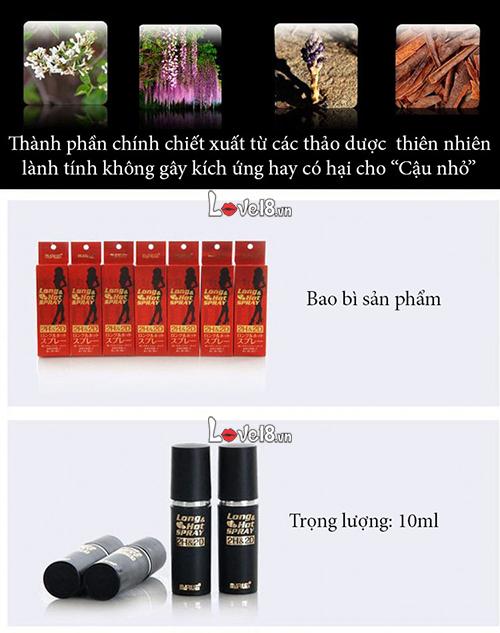 Long Hot Spray chai xịt kéo dài quan hệ tăng khoái cảm nhanh