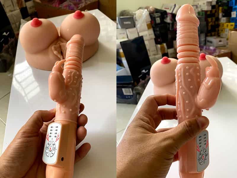 KyMoSu dương vật giả rung gai tỏa nhiệt cao cấp kích thích mạnh