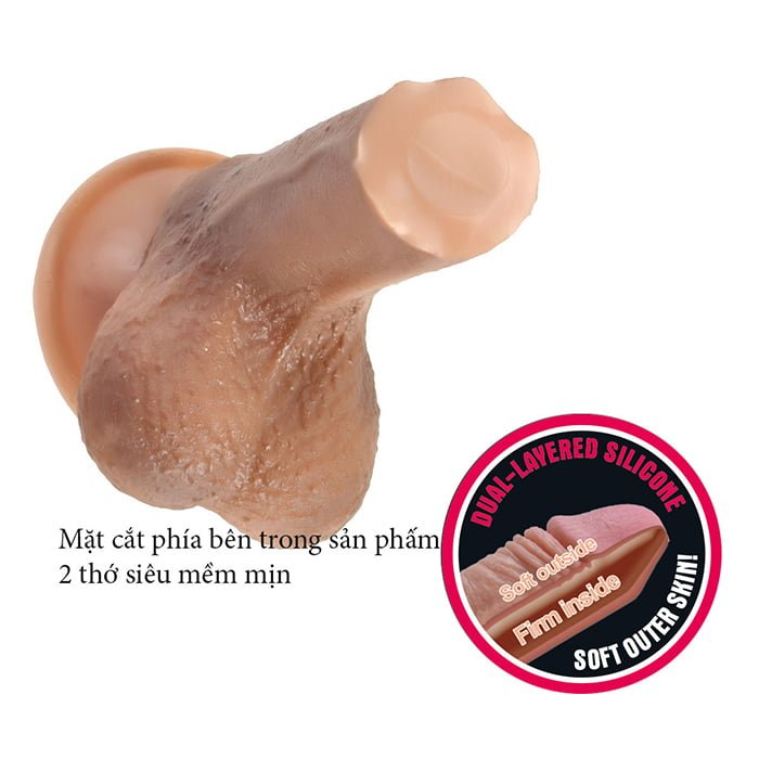 Dương vật giả dán tường 18cm chất lượng cao, siêu thực