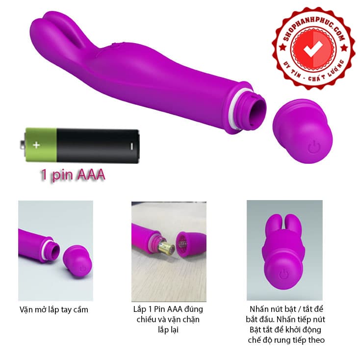  Review Bretti Evil – Máy Rung Massage Vùng Nhạy Cảm Có 2 Tai Thỏ Kute - SHP1155 giá sỉ