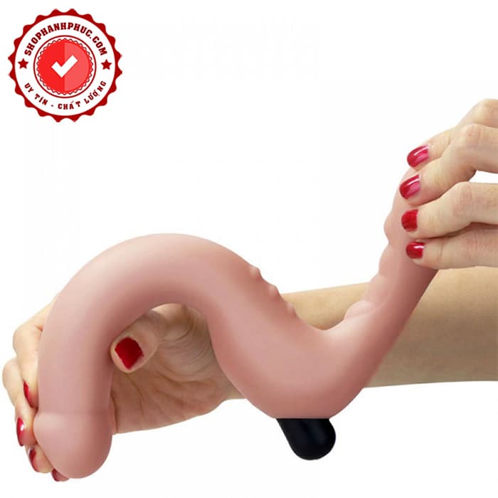 Sextoy silicon siêu mềm 2 đầu rung Joy Strapless SHP1206 kích thích