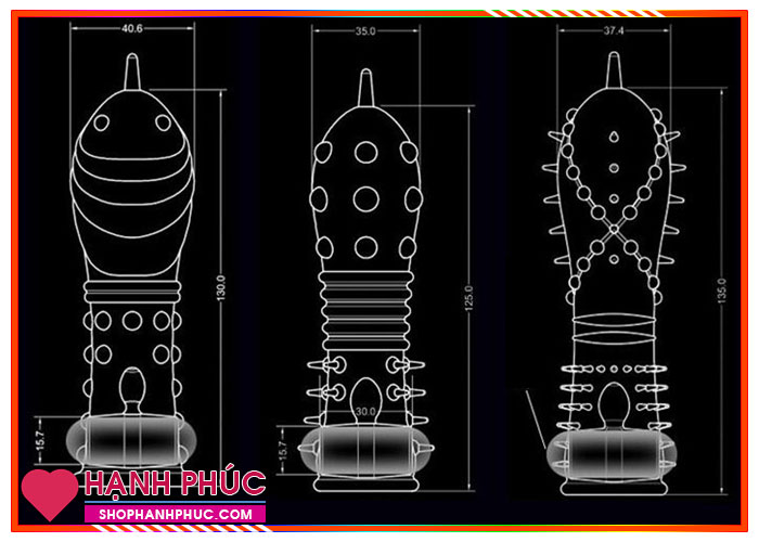 Bao Cao Su Đôn Dên Pha Lê Gai Kích Thích Tăng Cực Khoái