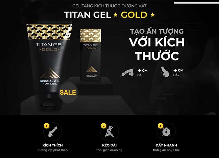 Titan gel gold tăng kích thước dương vật cải thiện sinh lý nam