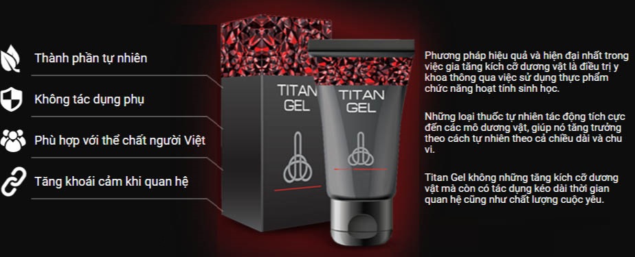  Đánh giá Titan gel tăng cường kích thước dương vật giá tốt