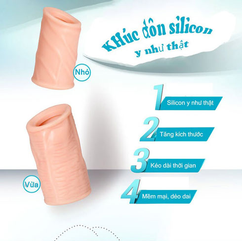 Bộ đôn silicon cao cấp tăng kích thước dương vật nhanh