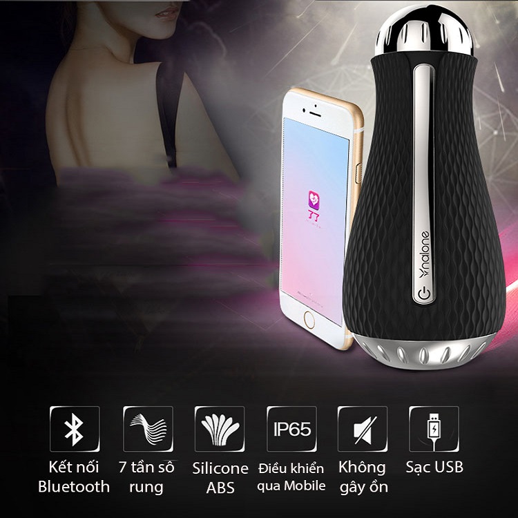 Cốc thủ dâm rung Bluetooth 3D Nalone cao cấp, siêu thực