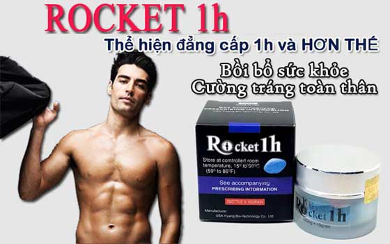 Viên Rocket 1h Mỹ chính hãng 10 viên tăng cường sức khỏe