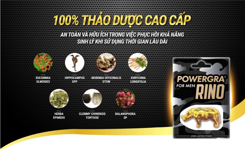  Đánh giá Thuốc cường dương Powergra For Men Rino giá rẻ