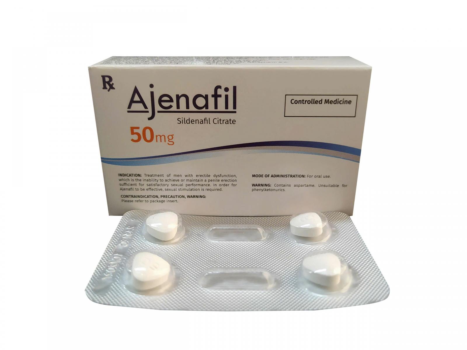  Bán Thuốc ngậm cương dương Ajenafil 50mg hương bạc hà giá rẻ