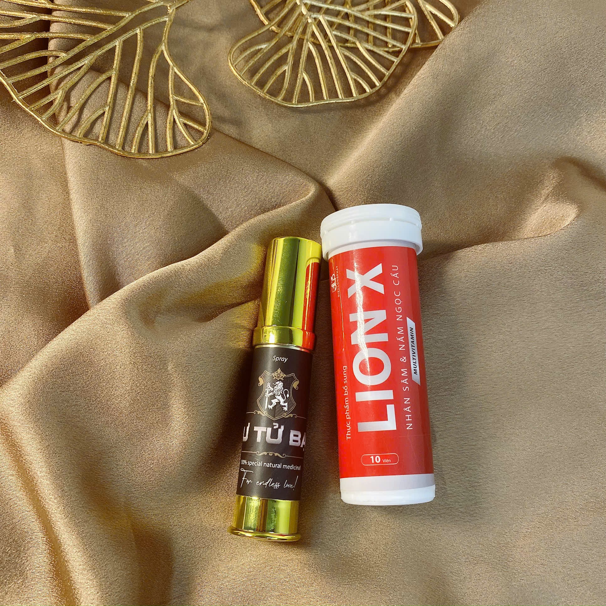 Combo kéo dài thời gian xịt và viên ngậm Lion X sư tử bạc hiệu quả
