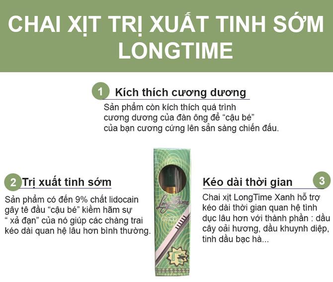 Chai xịt Long Time kéo dài quan hệ tăng khoái cảm hiệu quả