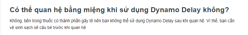 Chai xịt Dynamo Delay kéo dài thời gian, chống xuất tinh sớm hiệu quả