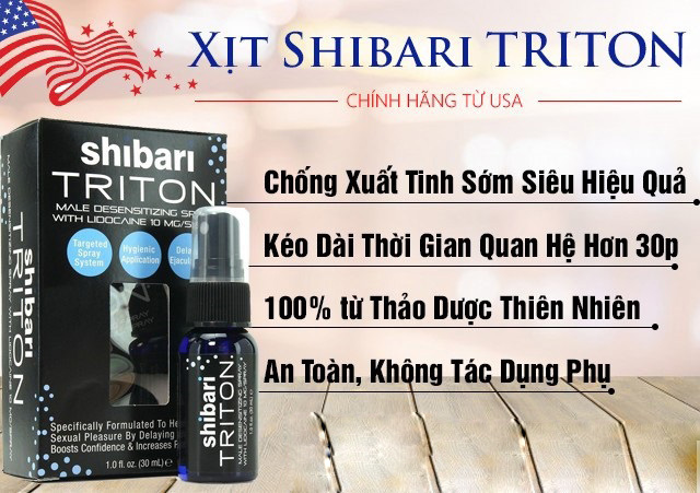 Chai Xịt Shibari Triton Chống Xuất Tinh Sớm Hiệu Quả Tức Thì