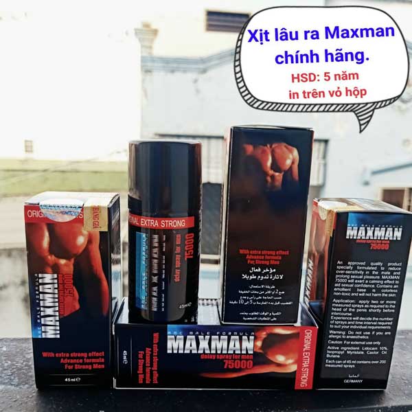 Xịt Maxman Delay Spray Kéo Dài Quan Hệ - Giá Tốt