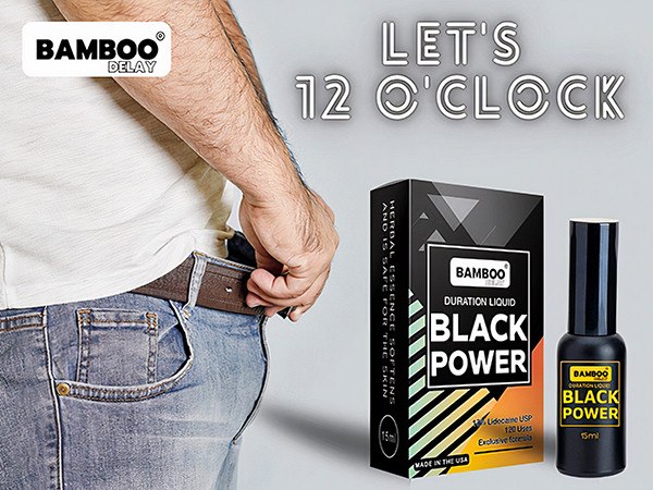 Xịt Bamboo Delay-Black Power Mỹ tăng cường thời gian yêu hiệu quả