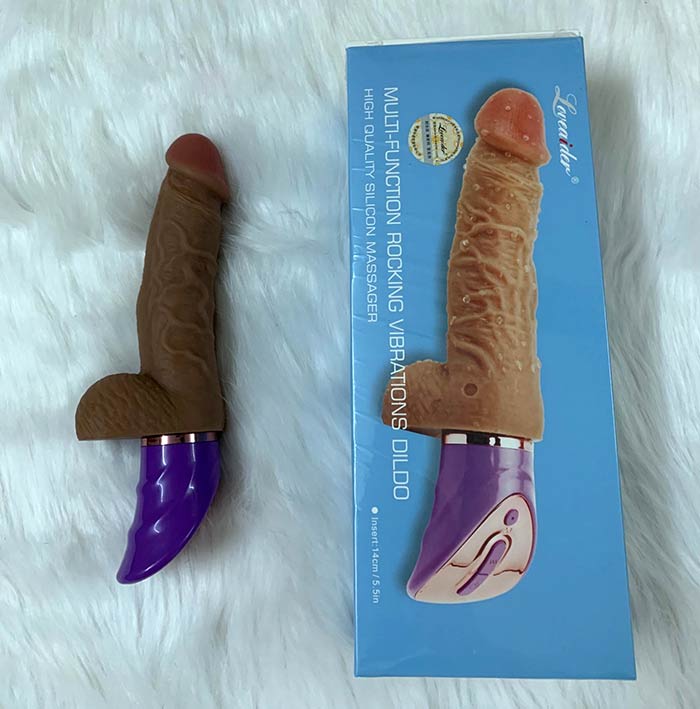 Dương vật chiến binh Loveaider Rocking rung sưởi ấm siêu mềm