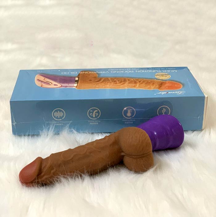 Dương vật chiến binh Loveaider Rocking rung sưởi ấm siêu mềm