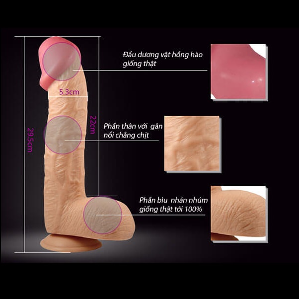 Dương vật LoveToy King size siêu to siêu nhập cảm giác thật