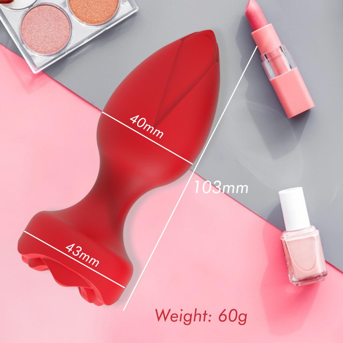 Phích cắm hậu môn hoa hồng rung mạnh kích thích cực đỉnh