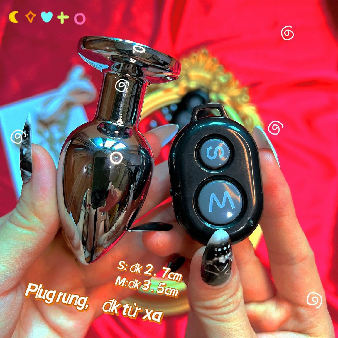 Phích Cắm Hậu Môn Inox 10 Chế Độ Rung Siêu Mạnh, An Toàn