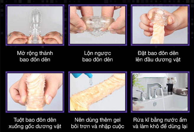 Bao cao su Đôn Dên Gai Pretty Love Emmitt chống tuột kích thích