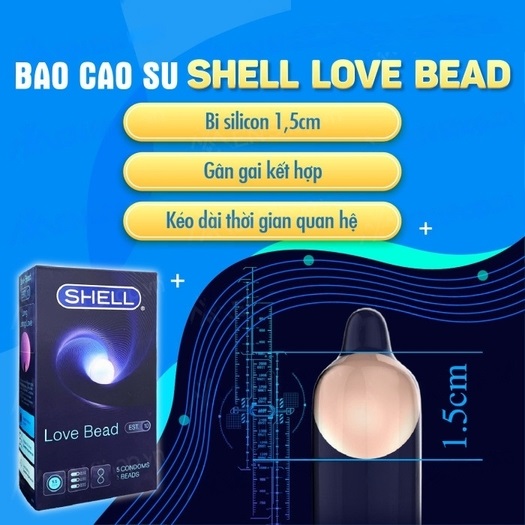 Shell Love Bead 5 Bi chính hãng hộp 5 chiếc tăng khoái cảm kéo dài